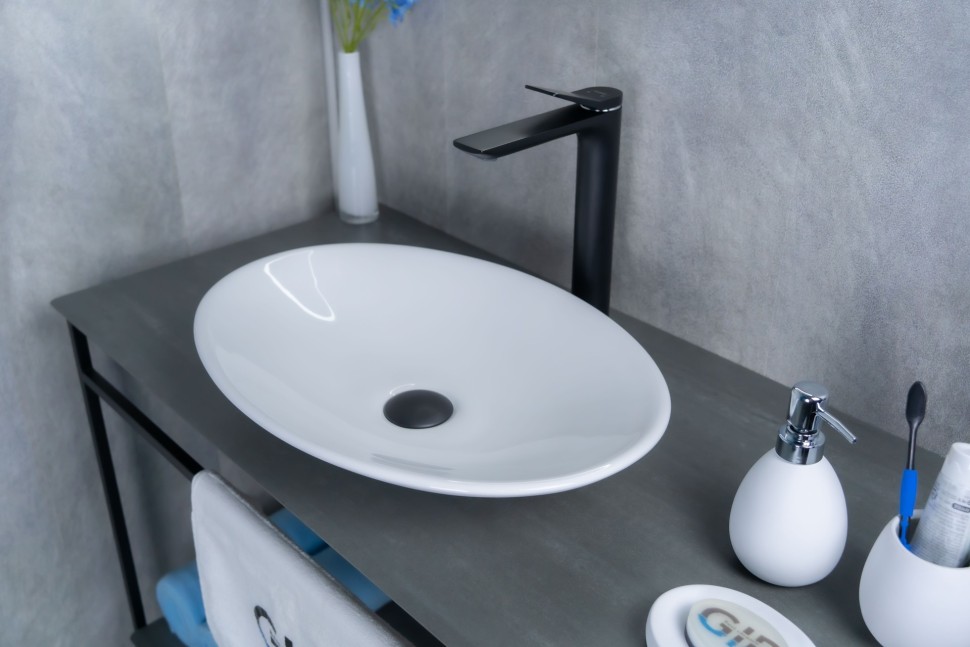 Раковина Gid N9022 51110 накладная белая 50x35x9