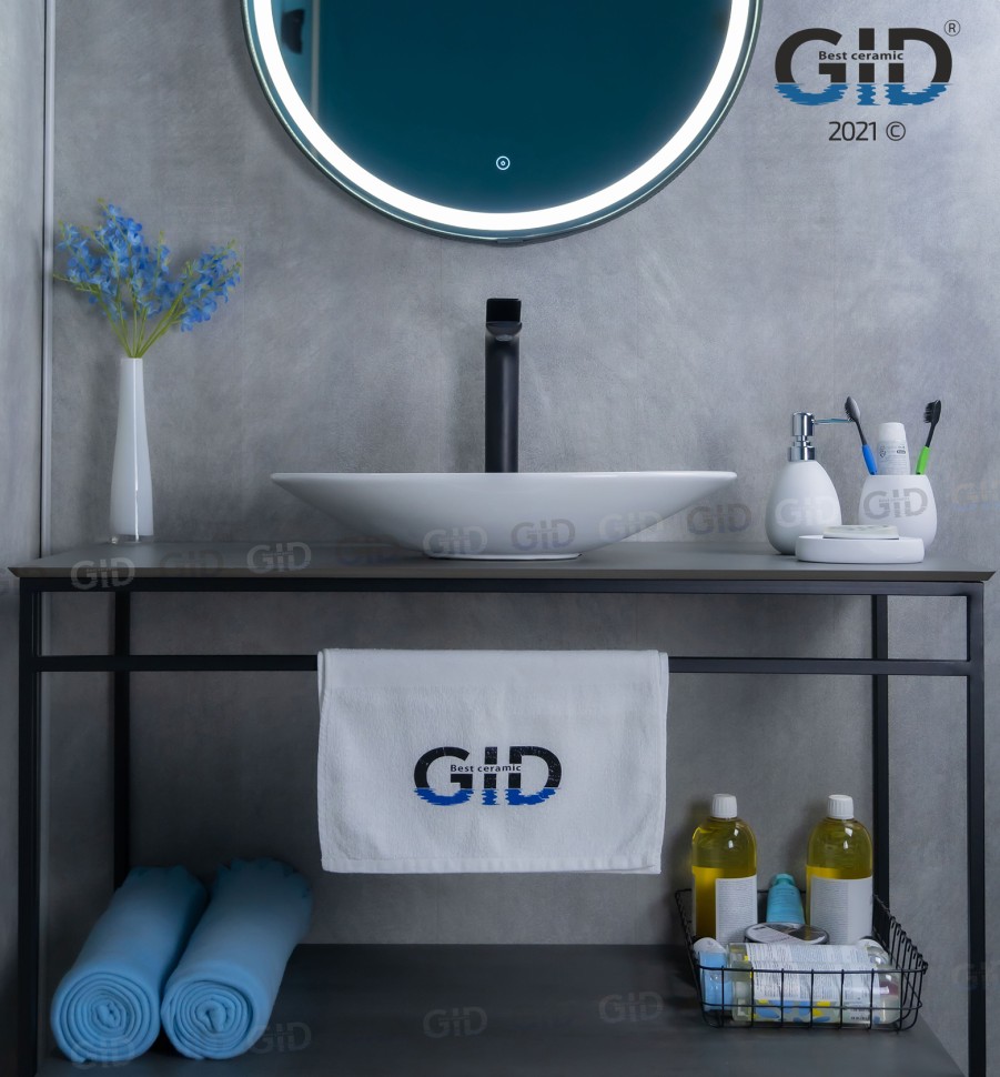 Раковина Gid N9022 51110 накладная белая 50x35x9