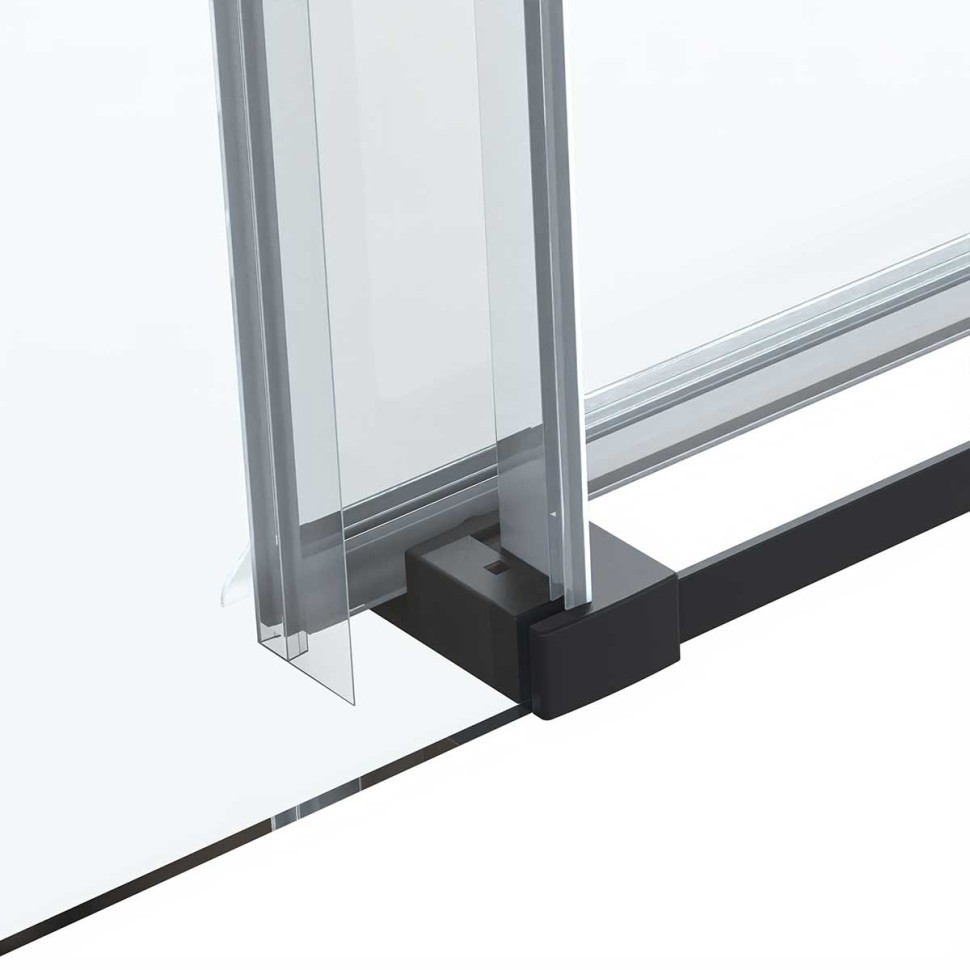 Душевая дверь Como Soft VDS-1CS120CLB, 1200, черный, стекло прозрачное
