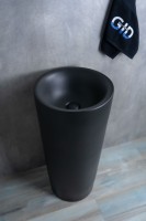 Раковина Gid Nb130bg 81110 накладная черная графит 40x40x85