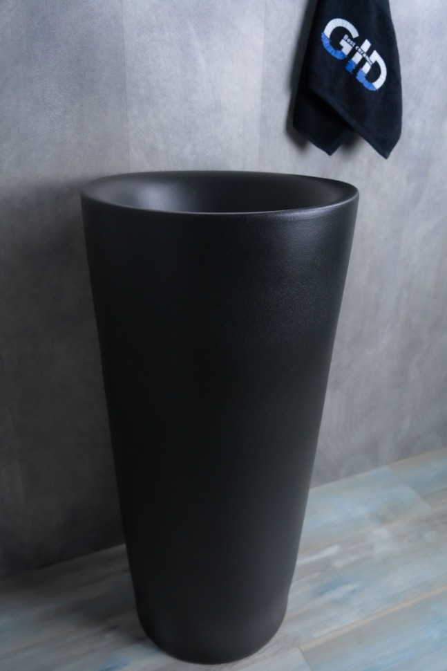 Раковина Gid Nb130bg 81110 накладная черная графит 40x40x85