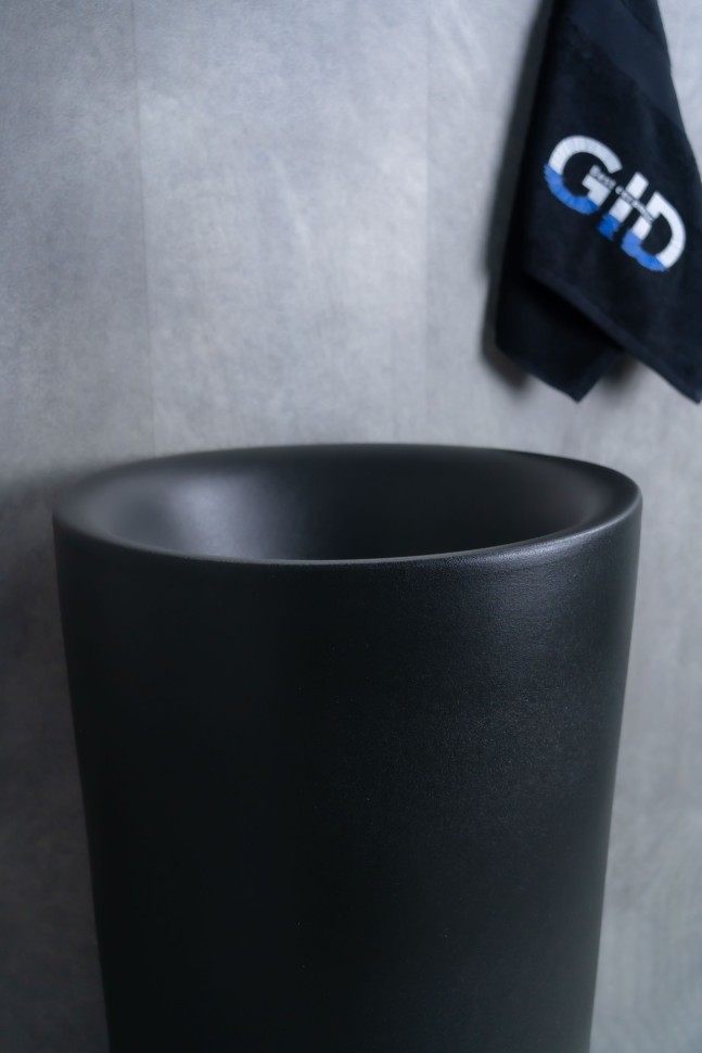 Раковина Gid Nb130bg 81110 накладная черная графит 40x40x85