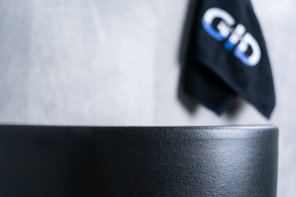 Раковина Gid Nb130bg 81110 накладная черная графит 40x40x85