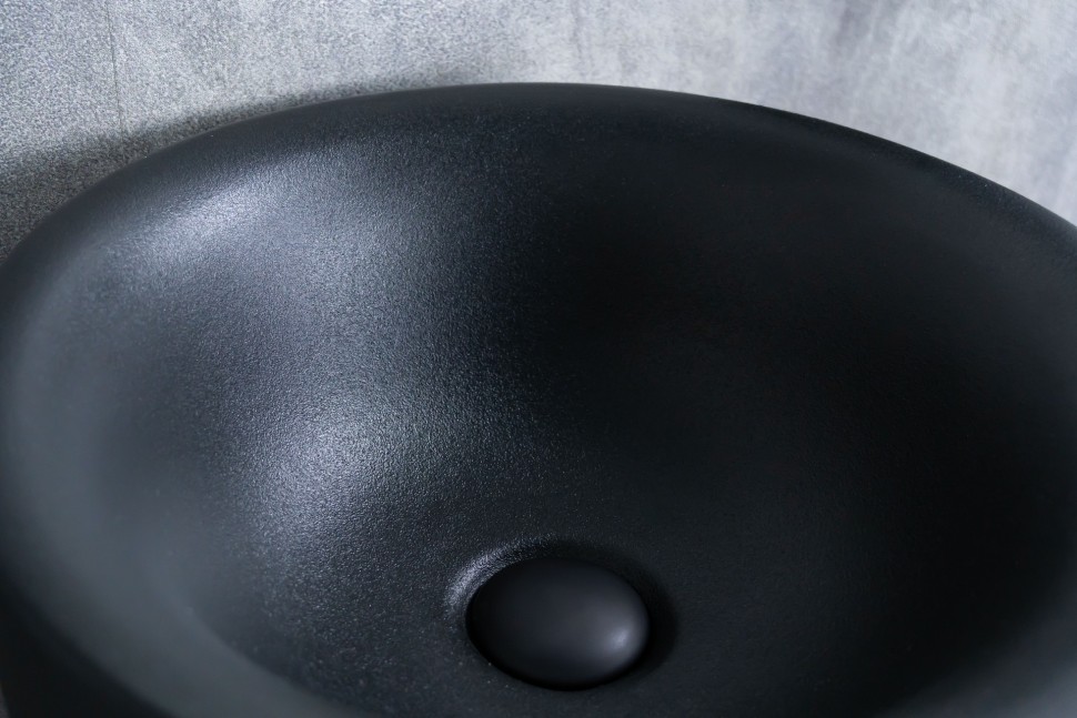 Раковина Gid Nb130bg 81110 накладная черная графит 40x40x85