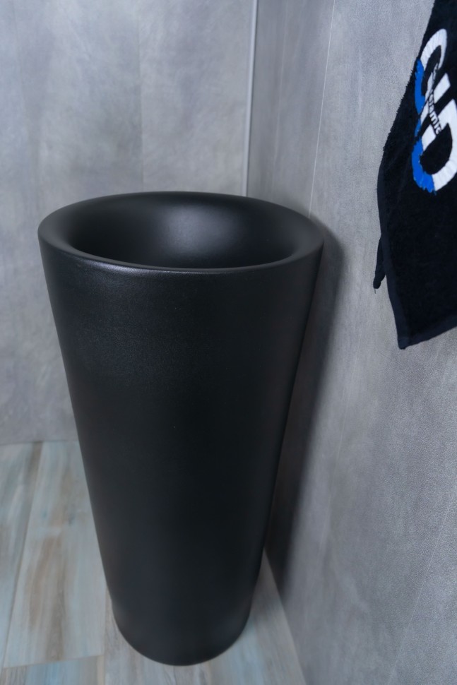 Раковина Gid Nb130bg 81110 накладная черная графит 40x40x85