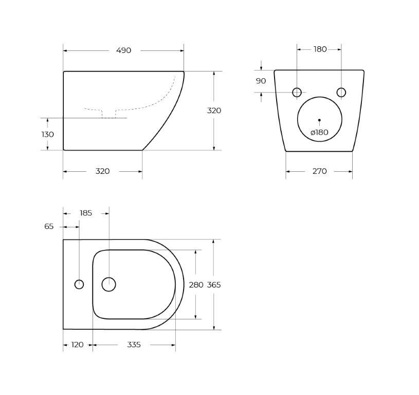 Биде подвесное BelBagno SFERA-R BB046BH