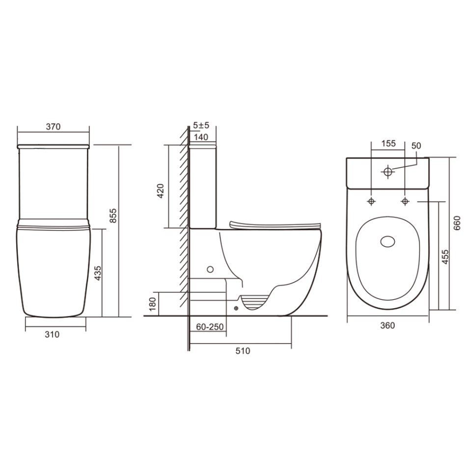 Унитаз-компакт IBERICA BLANCA BILBAO MAXI Tornado белый (IB.BLM.124.1B1)