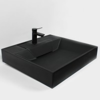 Раковина над стиральной машиной Uperwood Top 60х55х11 см, черная матовая