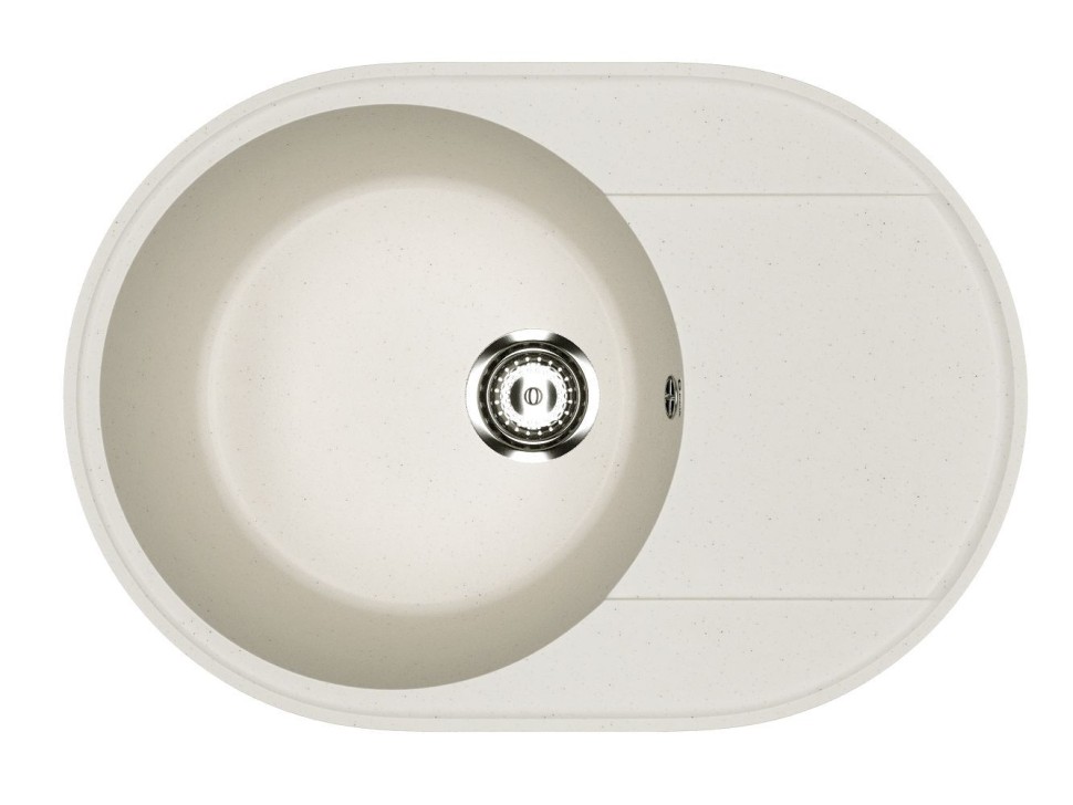 Кухонная мойка из искусственного камня Uperwood ECON UPD-107-001, овальная, белая матовая