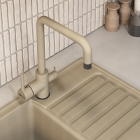 Смеситель для кухни Uperwood UPD-004-08 вороненая сталь/лен