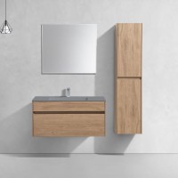 База под раковину Chiara 1000 подвесная, 1 выкатной ящик soft-close, N.Oak