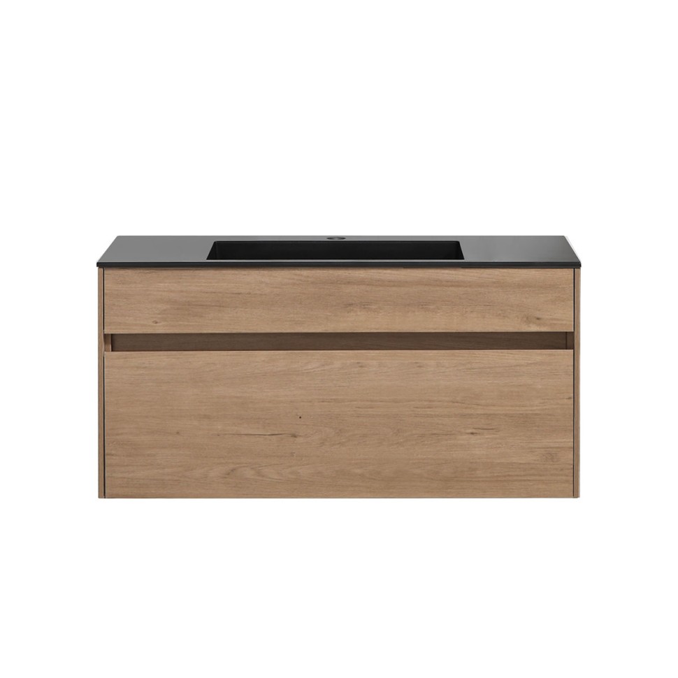 База под раковину Chiara 1000 подвесная, 1 выкатной ящик soft-close, N.Oak