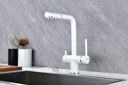 Смеситель для кухни SERPENTINE, белый матовый, Se213222-431(WH), Paulmark