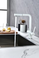 Смеситель для кухни SERPENTINE, белый матовый, Se213222-431(WH), Paulmark