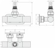 Вентиль угловой EU50 (1 х G 1/2" НР х G 3/4" НГ)