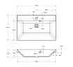 Раковина из искусственного камня BelBagno BB700/450-LV-ART-AST-NERO