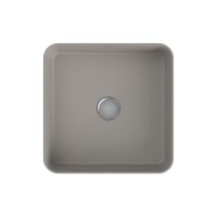 Раковина BERGES Ego SL накладная, 38x38 см, матовый серый