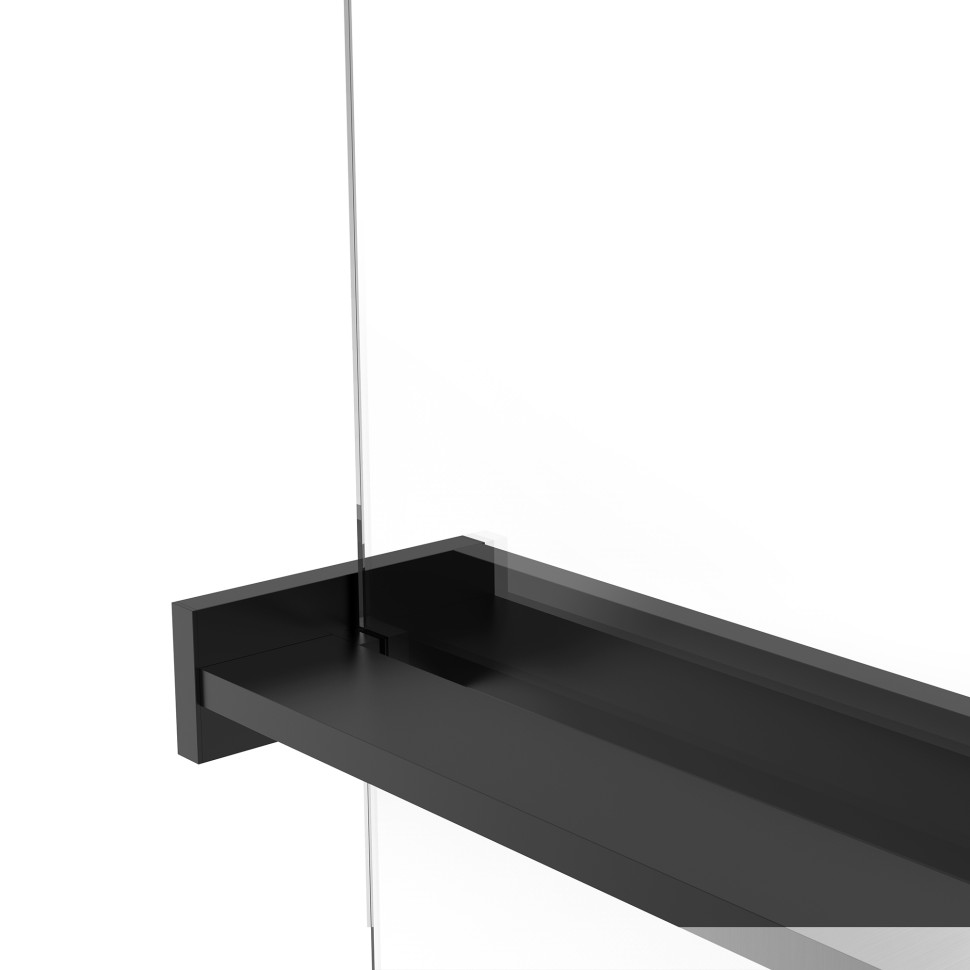 Душевая перегородка Walk-In VSW-1HR110CLB, 1100*2000, черный, стекло прозрачное