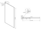 Душевая перегородка Волк-Ин (Walk-In) VSWL-7HS800CLBN, 800*2000, брашированный никель, стекло прозрачное,