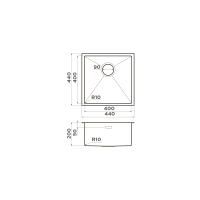 Кухонная мойка Omoikiri Taki 44-U/IF-LG нерж. сталь/светлое золото