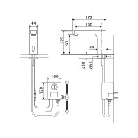Смеситель для раковины сенсорный Timo Torne 4313/03F черный