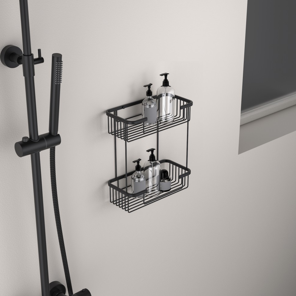 Полка двойная Timo Saona 13083/03 черный