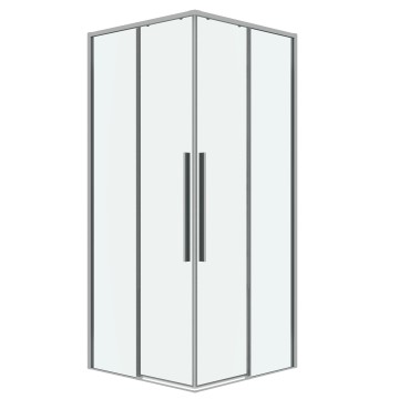 Душевое ограждение Grossman Galaxy 300.K33.01.1010.10.00 (100х100х195) квадрат,раздвижная,хром,стекло прозрачное, 1 место