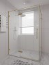 Боковая панель Veconi Premium Alassio SP G, 900x2000, брашированное золото, стекло прозрачное осветленное