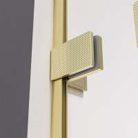 Боковая панель Veconi Premium Alassio SP G, 900x2000, брашированное золото, стекло прозрачное осветленное