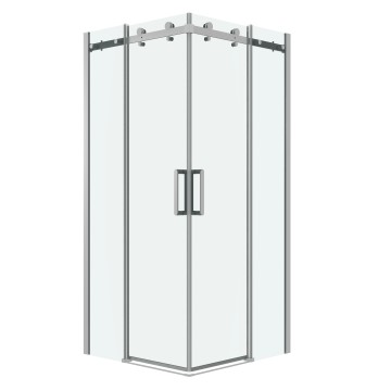 Душевое ограждение Grossman Classic 300.K33.04.9090.10.00 (90х90х195) квадрат,раздвижная,хром,стекло прозрачное, 2 места