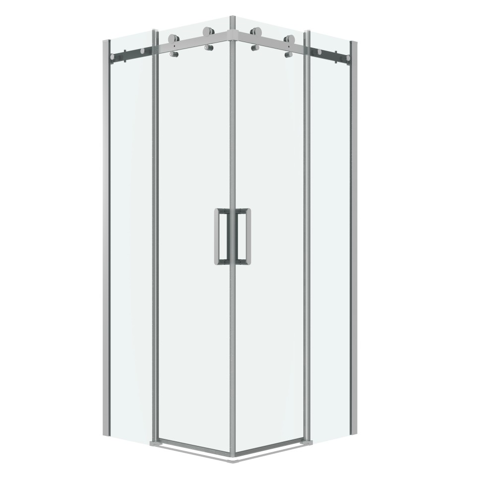 Душевое ограждение Grossman Classic 300.K33.04.9090.10.00 (90х90х195) квадрат,раздвижная,хром,стекло прозрачное, 2 места