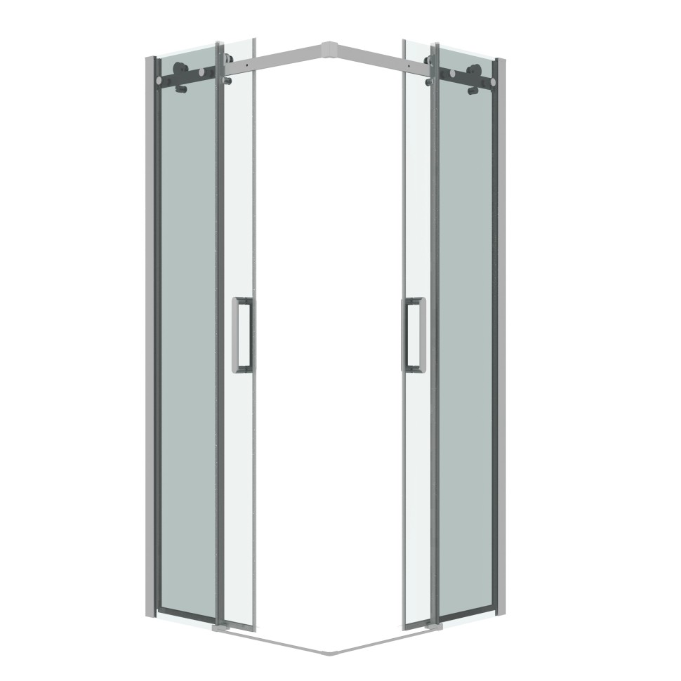 Душевое ограждение Grossman Classic 300.K33.04.9090.10.00 (90х90х195) квадрат,раздвижная,хром,стекло прозрачное, 2 места