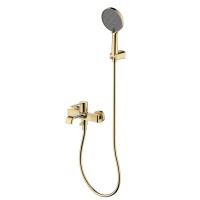 AQM6412BG Asti Смеситель для ванны однорычажный, с душевым набором, 3 режима, Brushed gold