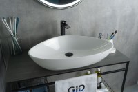 Раковина Gid N9062 51117 накладная белая 66.5x44x15