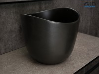 Раковина Gid N9303bg 53378 накладная черная графит 36x36x32