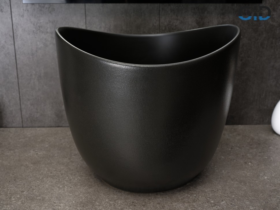 Раковина Gid N9303bg 53378 накладная черная графит 36x36x32