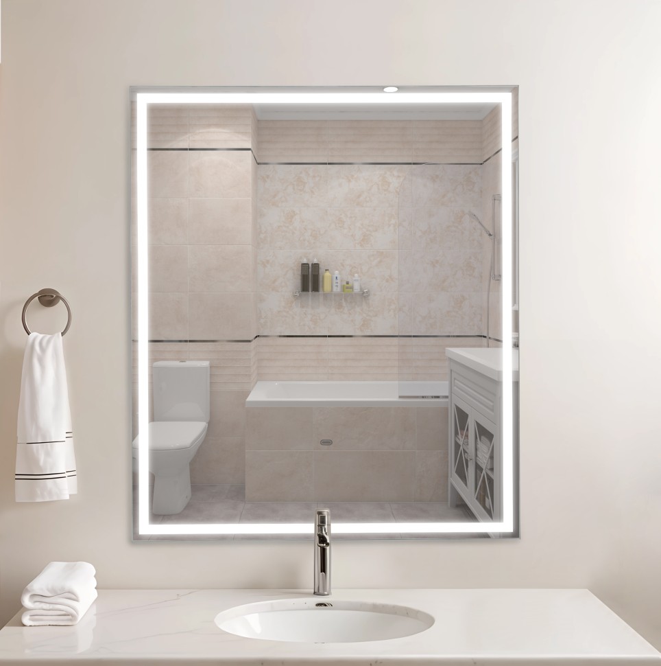Зеркало LED OTTIMO Accord Lite 700x800 c сенсорным выключателем и диммером