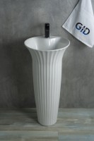 Раковина Gid Nb132 81113 накладная белая 41x41x84