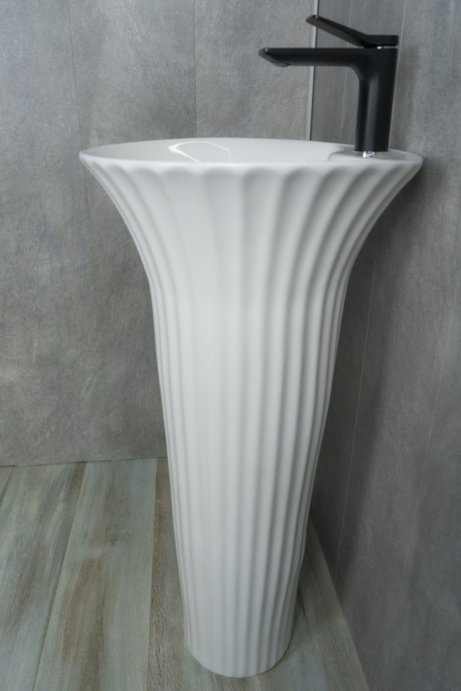 Раковина Gid Nb132 81113 накладная белая 41x41x84