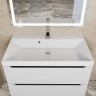 Тумба под раковину для ванной для ванной Uperwood Tanos 80 см, подвесная, белая/графит