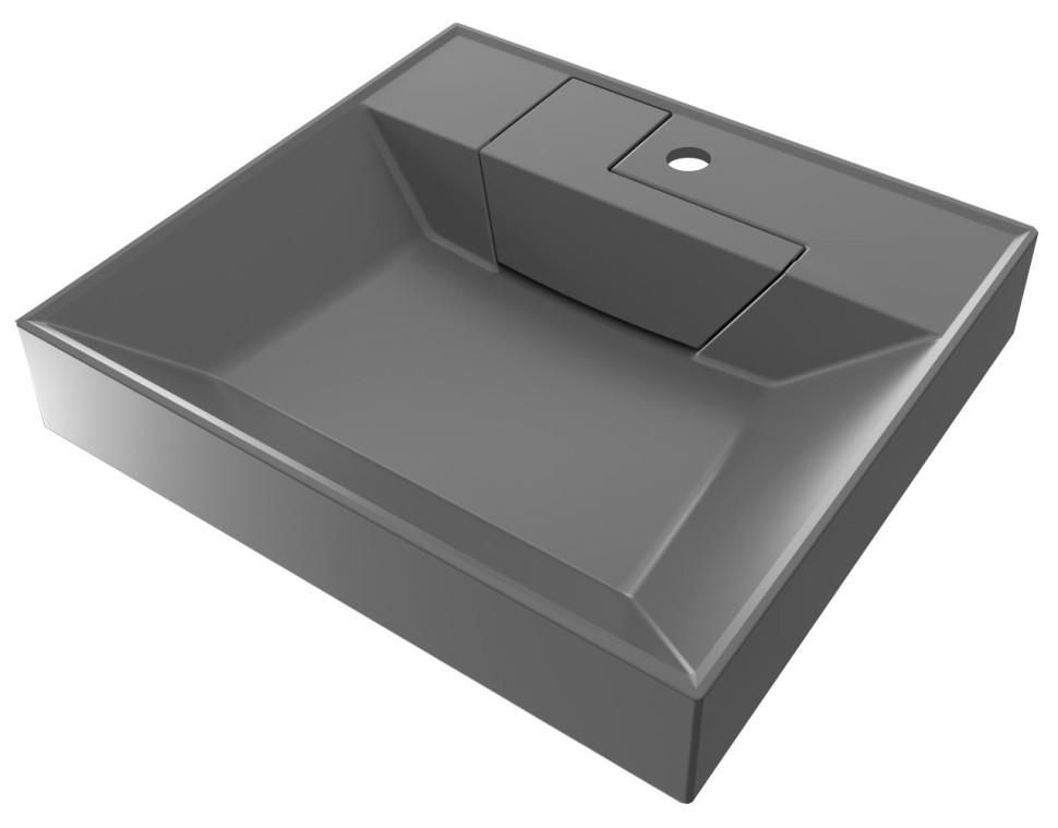 Раковина над стиральной машиной Uperwood Top 60х55х11 см, серая матовая