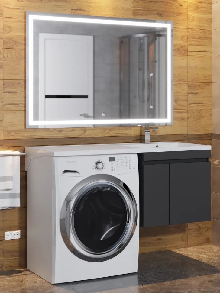 Раковина над стиральной машиной Uperwood Magenta 110х50х17,8 см, правая, крыло слева