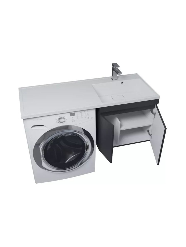 Раковина над стиральной машиной Uperwood Magenta 110х50х17,8 см, правая, крыло слева