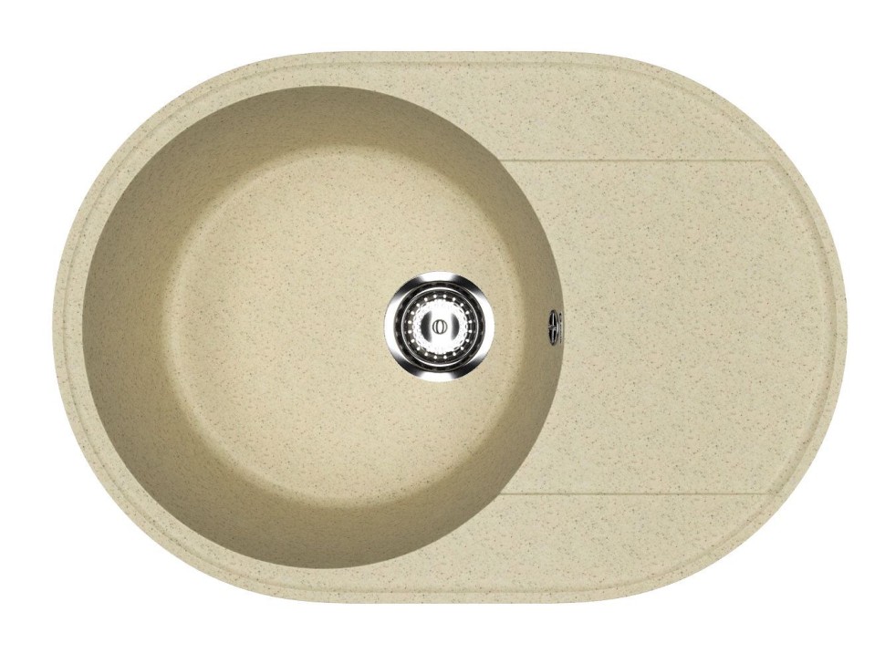 Кухонная мойка из искусственного камня Uperwood ECON UPD-107-002, овальная, бежевая матовая