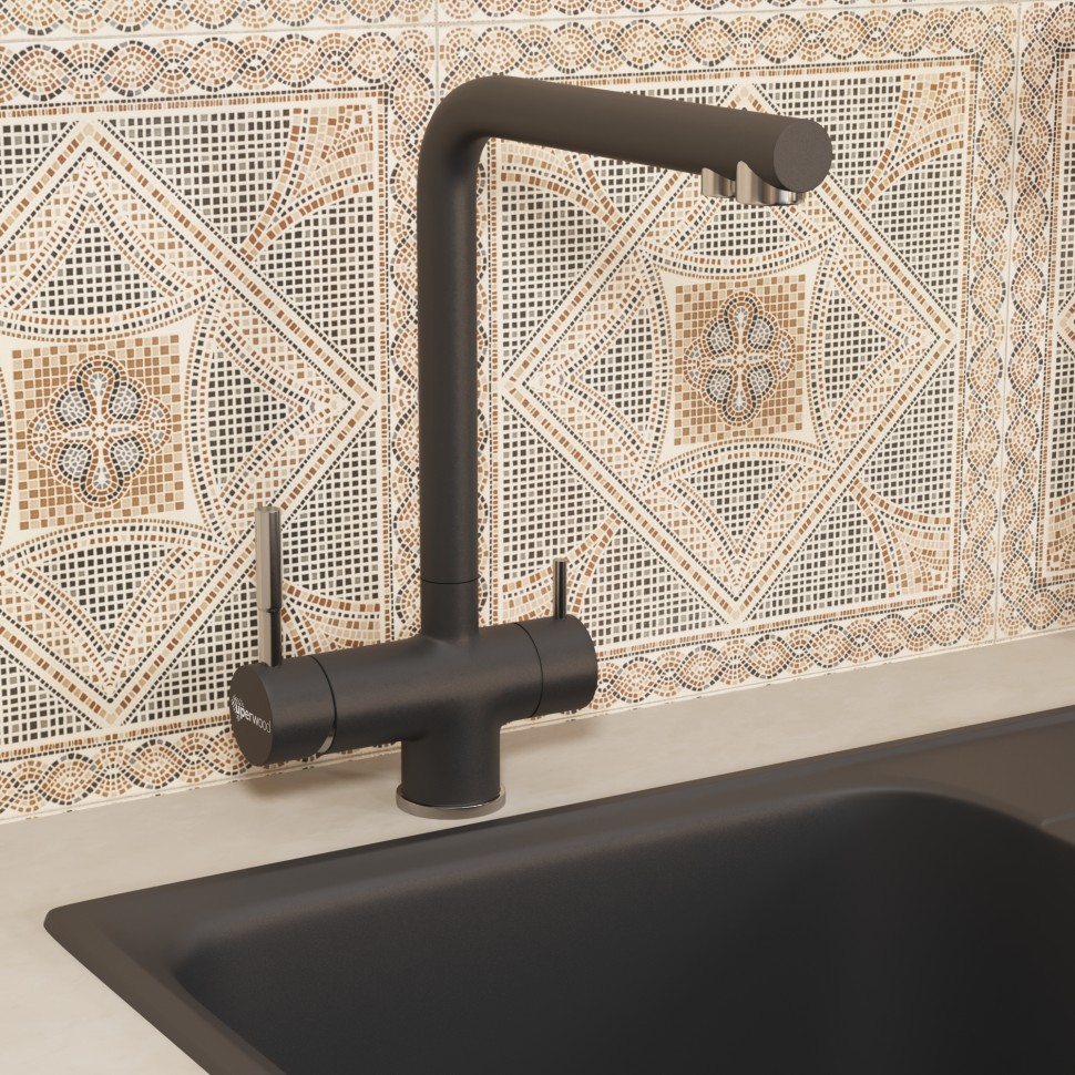 Смеситель для кухни Uperwood UPD-005-01 сатин/уголь