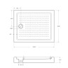 Акриловый поддон CEZARES TRAY-A-AH-100/80-15-W