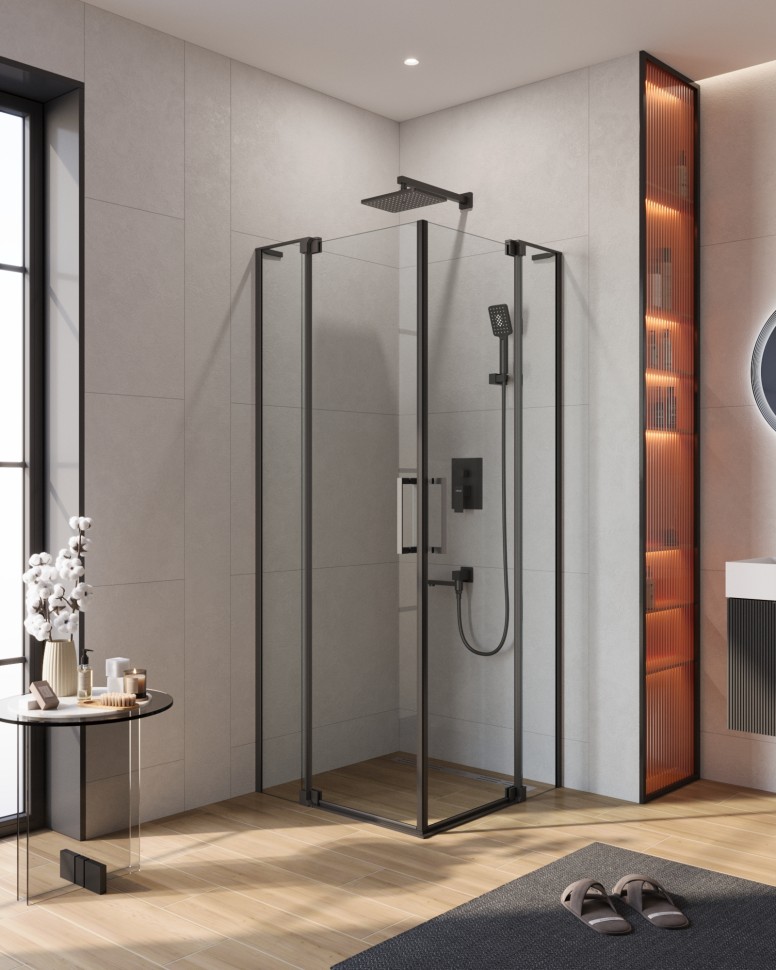 Душевой уголок CEZARES SLIDER-A-2-80/90-C-NERO