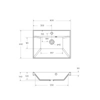 Раковина из литьевого мрамора BelBagno BB600/450-LV-MR-AST