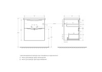 База под раковину подвесная BelBagno MARINO-H60-600-2C-SO-BL-P