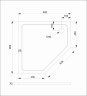 Душевой поддон Veconi Tezeo stone TZ-12, 900x900x30, искусственный камень, белый